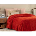 Madame Coco  Estee Double Sherpa Flat Blanket - light red - مدام كوكو