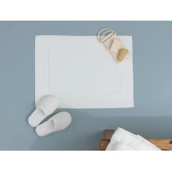 Madame Coco Stripe Dobby Foot Towel - White, 50x70 cm