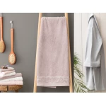 Madame Coco Tilda Border Jacquard Bath Towel - Piglet Pink - مدام كوكو
