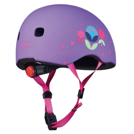 Micro PC Helmet, Floral Purple, Medium - مايكرو - Image 3