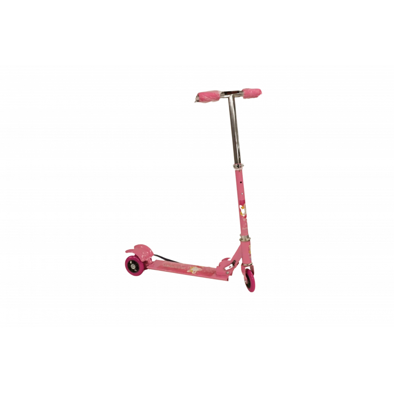 Scooter With Front and Back Wheels, Pink