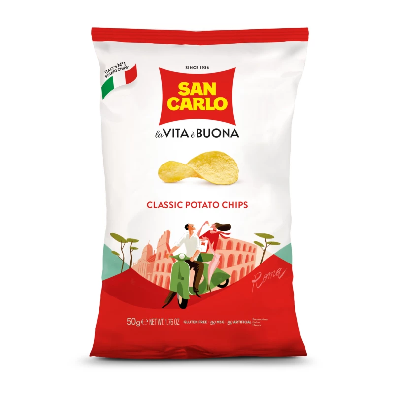 San Carlo Classic Salted Potato Chips 50g - San Carlo