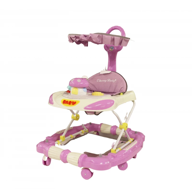 Baby Walker Jungle With Umbrella, Purple & Colorful