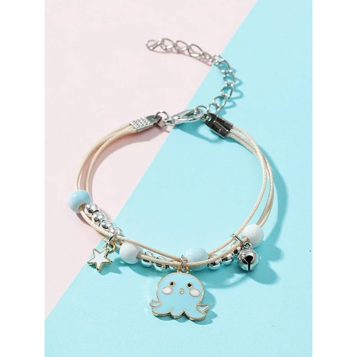 اسوارة بناتي بلون فضي - Image 3