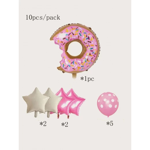 10pcs Decorative Donuts Balloon Set - Image 2