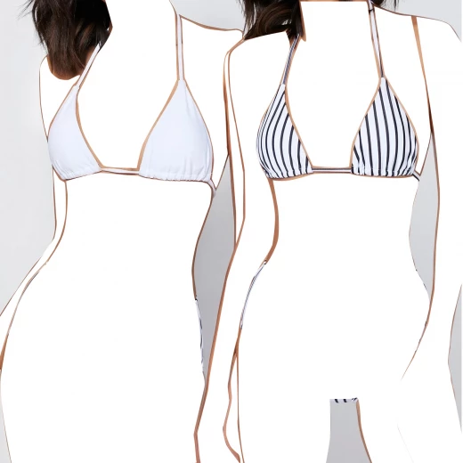 2pack Striped Halter Bikini Top, Medium 2pack Striped Halter Bikini Top, Medium