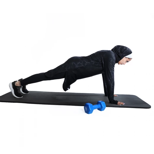 RB Women's Long Running Hoodie, Medium Size, Marble Black Color - RB - Image 3