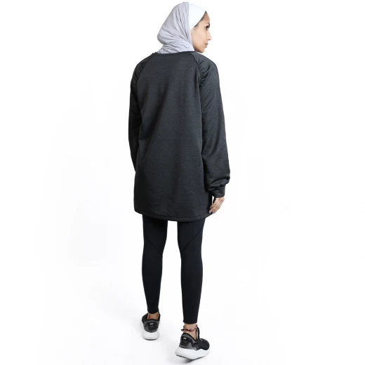RB Women's Oversized Lounge Sweatshirt , (S/M) , Dark Grey - RB - Image 4
