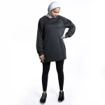 RB Women's Oversized Lounge Sweatshirt , (S/M) , Dark Grey - RB