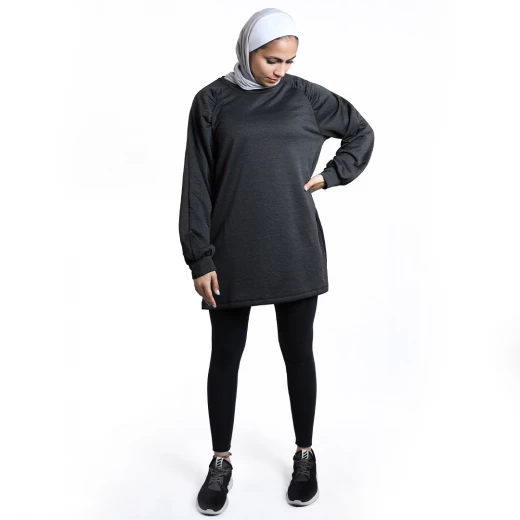 RB Women's Oversized Lounge Sweatshirt , (S/M) , Dark Grey RB Women's Oversized Lounge Sweatshirt , (S/M) , Dark Grey