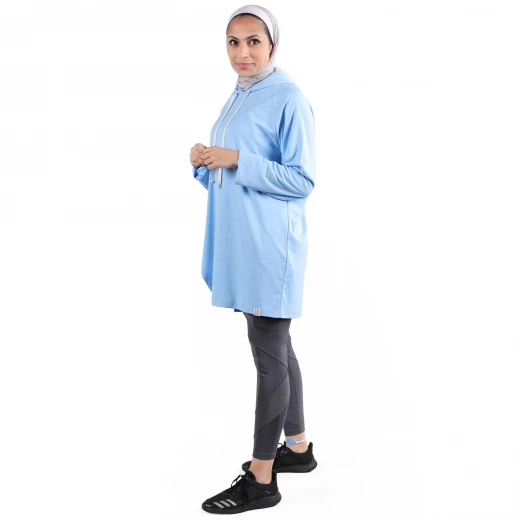RB Women's Squat Hoodie , Free Size, Sky Blue - RB - Image 2