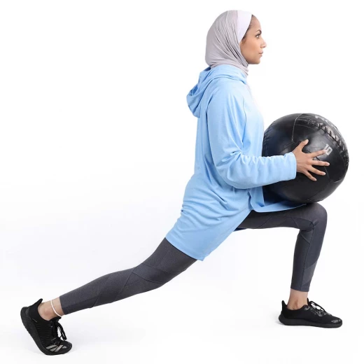 RB Women's Squat Hoodie , Free Size, Sky Blue - RB - Image 5