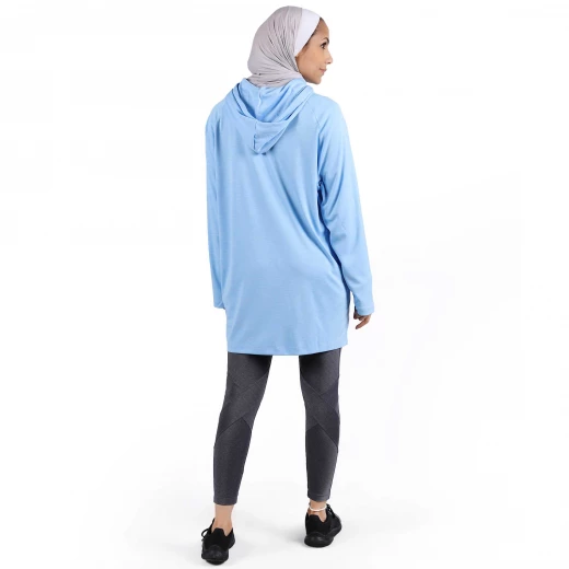 RB Women's Squat Hoodie , Free Size, Sky Blue - RB - Image 3