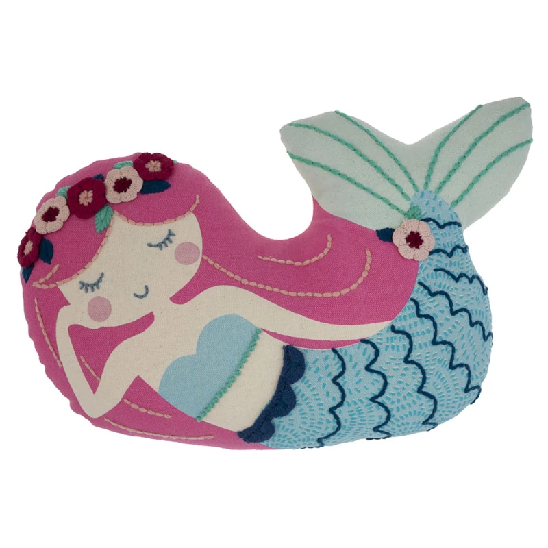 Stephen Joseph Embroidered Pillow Mermaid - Stephen Joseph