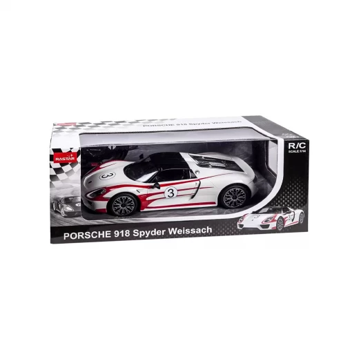 سيارة مع ريموت تحكم عن بعض استار بورش 918 سبايدر, باللون الأبيض - Image 2
