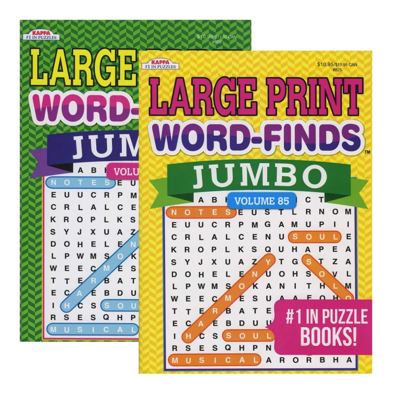 Kappa Jumbo Large Print Word Finds Puzzle Book for Adults & Seniors Brain Training Activity - Kappa