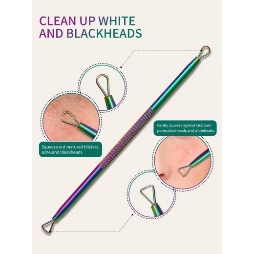 Colorful Stainless Steel Facial Cleaning Stick - Image 3