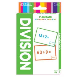Bazic Division Flash Cards for Elementary Math 36 Pack Educational Resource for Kids Classroom & Home