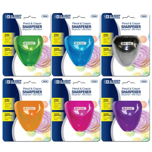 Bazic Dual Blades Sharpener With Triangle Receptacle Bazic Dual Blades Sharpener With Triangle Receptacle