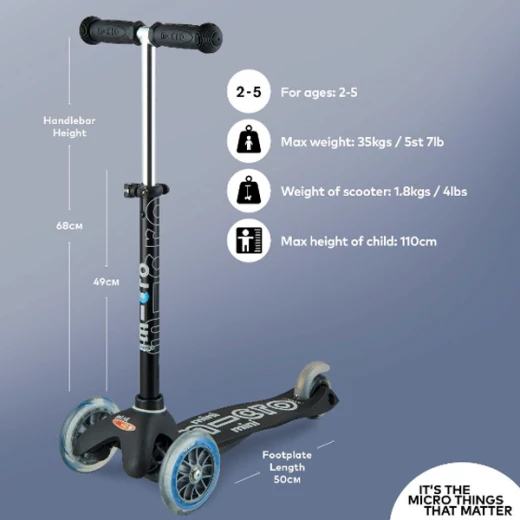 Mini Micro Deluxe Scooter, Blue - Micro - Image 2