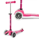 Mini Micro Deluxe LED Scooter, Pink - Micro
