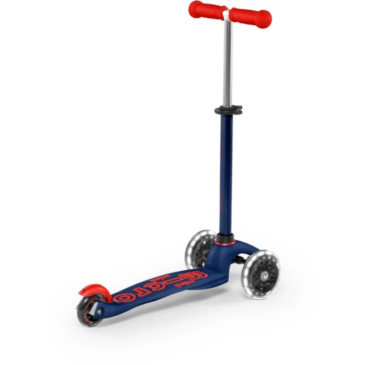 Mini Micro Deluxe LED Scooter, Navy Blue - Micro - Image 2