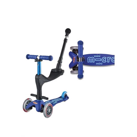 Mini Micro 3in1 Deluxe Plus Scooter, Blue - Micro - Image 2