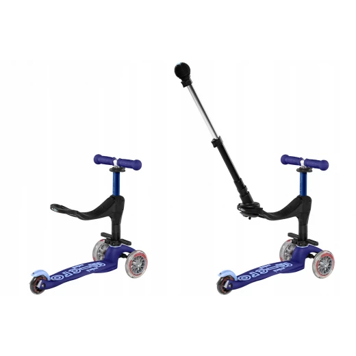 Mini Micro 3in1 Deluxe Plus Scooter, Blue - Micro - Image 4