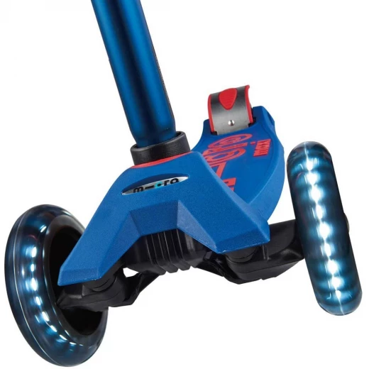 Maxi Micro Deluxe LED Scooter, Blue - Micro - Image 3