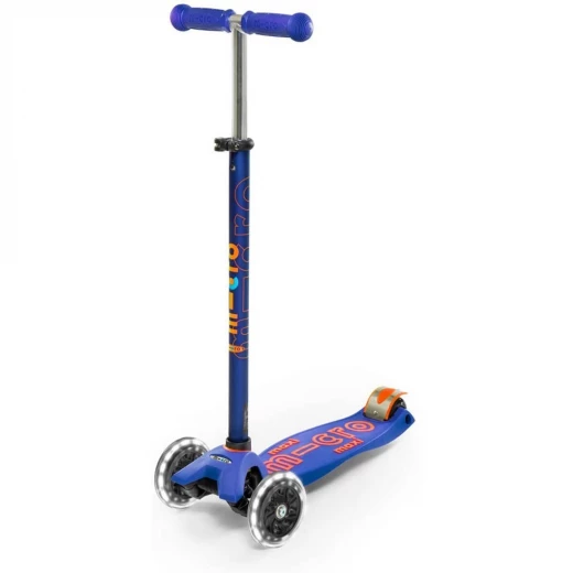 Maxi Micro Deluxe LED Scooter, Blue - Micro - Image 2