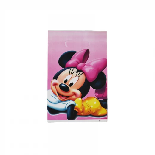 Plastic Gift Bags, Pink Mickey Mouse Design, 10 Bags Plastic Gift Bags, Pink Mickey Mouse Design, 10 Bags