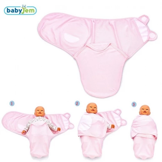 BabyJem Baby Cotton Swaddle - Pink