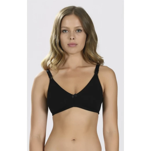 NBB Cotton Breastfeeding Bra Black, 95 - إن بي بي لانجيري - Image 5