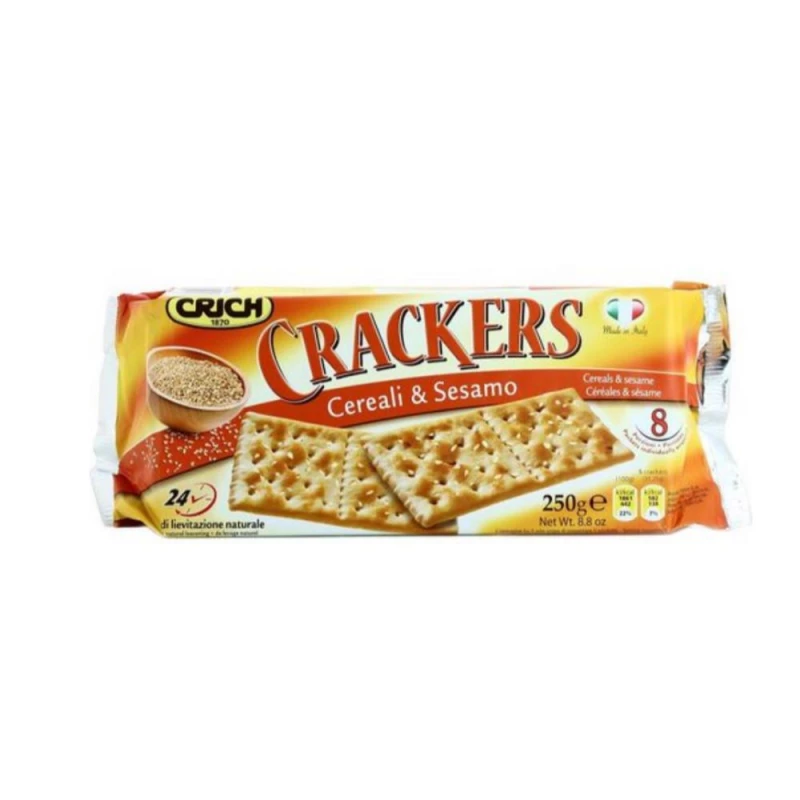 Crich Crackers With Cereal & Sesame 250g - Crich