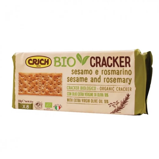 Crich Organic Crackers Sesame & Rosemary 250g Crich Organic Crackers Sesame & Rosemary 250g