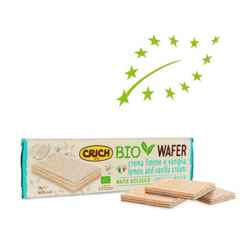 Crich Organic Lemon Vanilla Wafer 125g - Crich