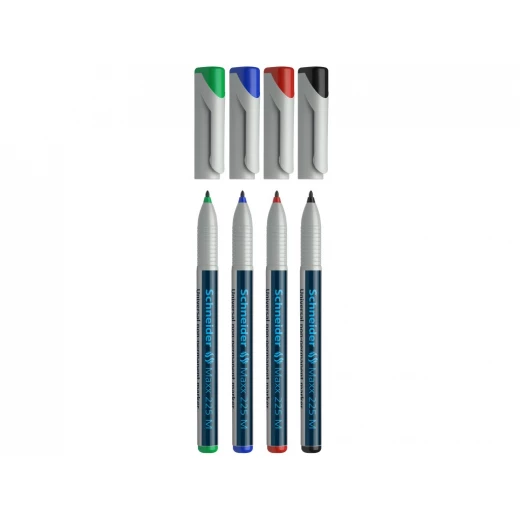 Schneider Maxx Universal Marker Non-Permanent - 1.0 mm - 4 pcs/pack Schneider Maxx Universal Marker Non-Permanent - 1.0 mm - 4 pcs/pack