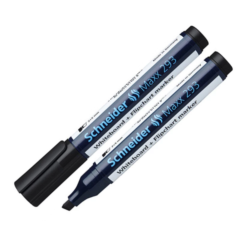Schneider Maxx 293 Whiteboard Markers - Black - 2+5 mm - Schneider