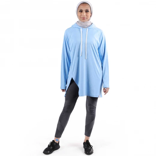 RB Women's Squat Hoodie , Free Size, Sky Blue RB Women's Squat Hoodie , Free Size, Sky Blue