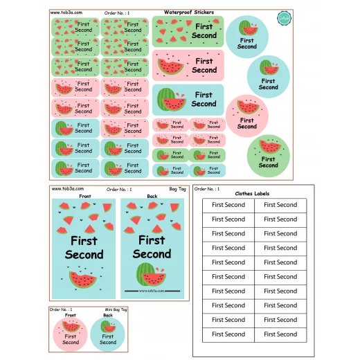 Tob3a Nursery Package, Watermelon Tob3a Nursery Package, Watermelon