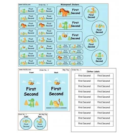 Tob3a Nursery Package, Animals Tob3a Nursery Package, Animals