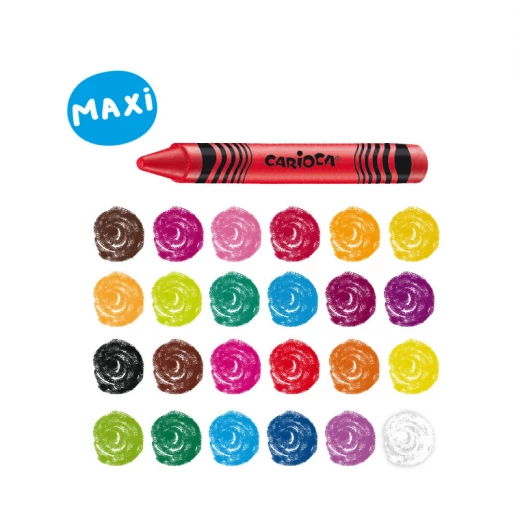 اقلام تلوين شمعية ماكس من كاريوكا ، 24 لون - كاريوكا - Image 2