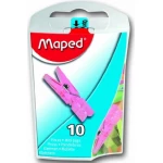 Maped Mini Craft Pegs in Reusable Plastic Case, Clothespin Style, 10 Pegs per Box - Maped