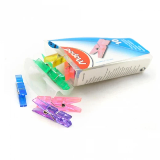 Maped Mini Craft Pegs in Reusable Plastic Case, Clothespin Style, 10 Pegs per Box - Maped - Image 2