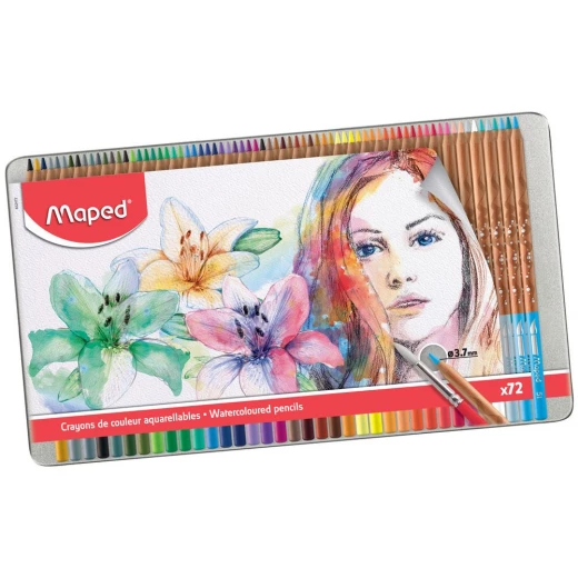 Maped Watercolour Pencils Artist metal 72 Pcs Maped Watercolour Pencils Artist metal 72 Pcs