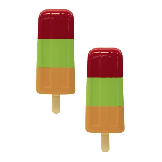 O2COOL Boca Clips Beach Towel Holders - Popsicle Red-Green-Orange O2COOL Boca Clips Beach Towel Holders - Popsicle Red-Green-Orange