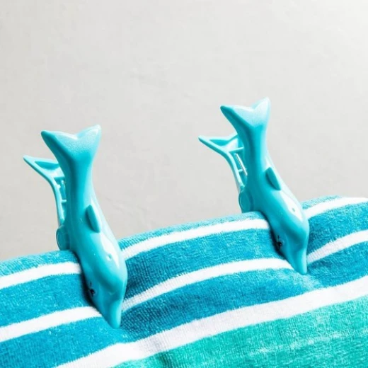 O2COOL Boca Clips Beach Towel Holders - Dolphin - O2Cool - Image 2