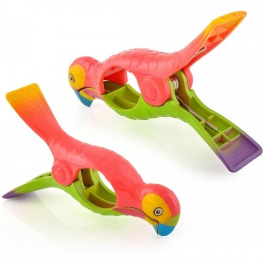O2COOL Boca Clips Beach Towel Holders - Parrot O2COOL Boca Clips Beach Towel Holders - Parrot