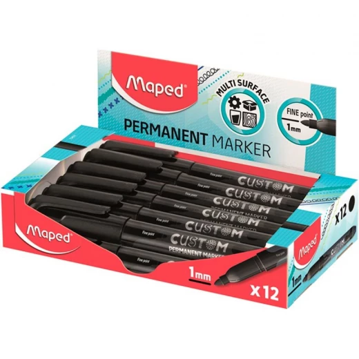 Maped Custom Black Permanent Marker, 1 Pcs - Maped - Image 2