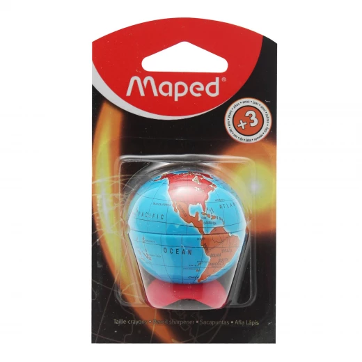 PENCIL SHARPENER GLOBE 1HOLE CANISTER BLISTER PENCIL SHARPENER GLOBE 1HOLE CANISTER BLISTER